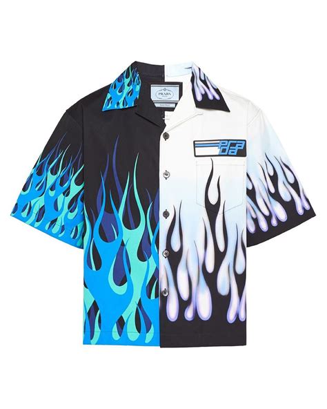 camicia prada fiamme